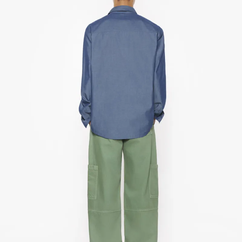 Maison Kitsune Fox Head Patch Buttoned Shirt-3