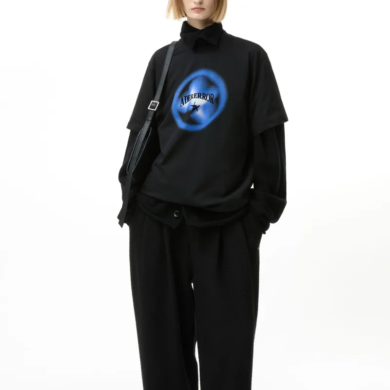ADER ERROR Flocked Star T shirt-3