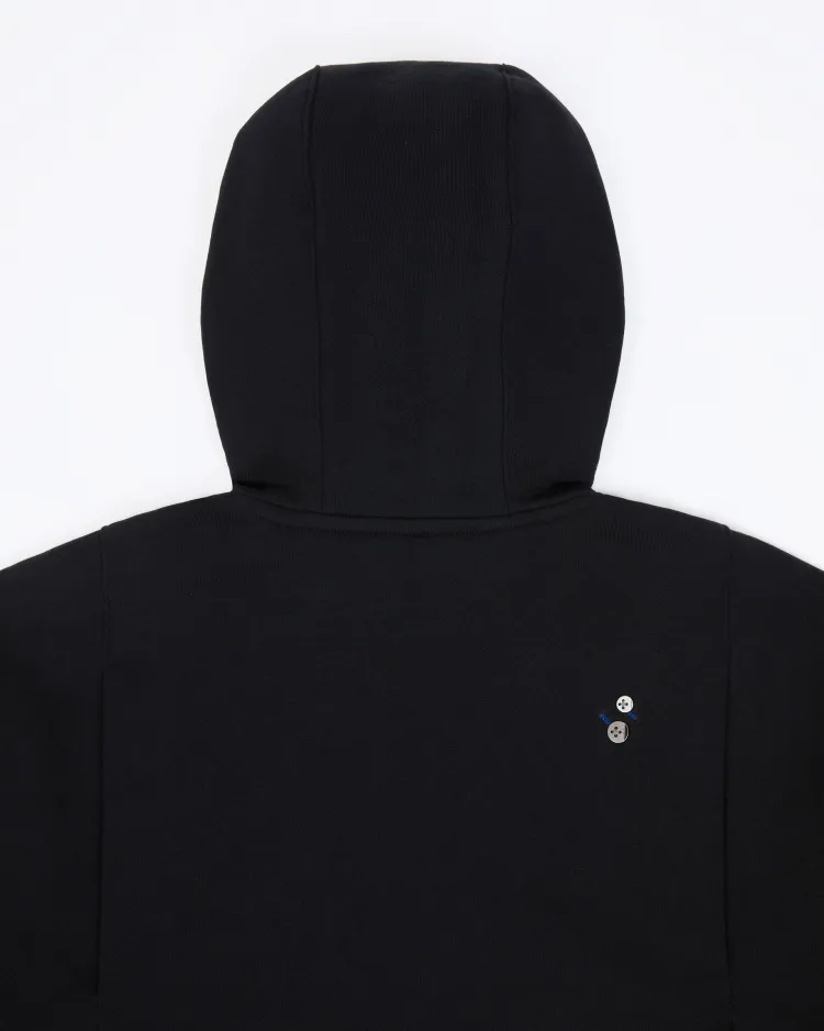 teddy bear-print hoodie Black