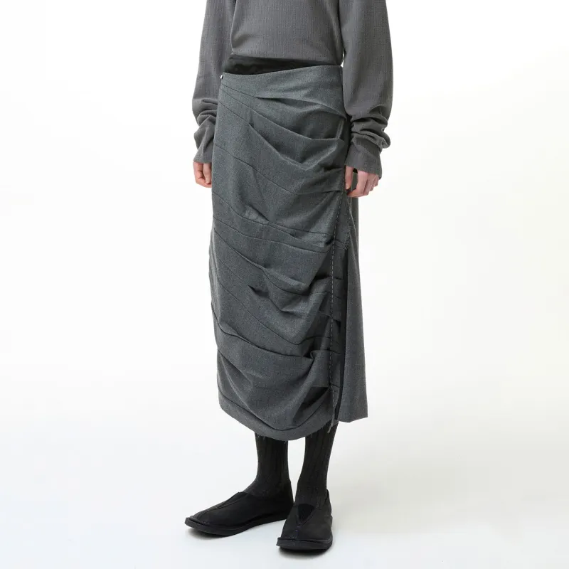 ADER ERROR Asymmetric Midi Skirt-4