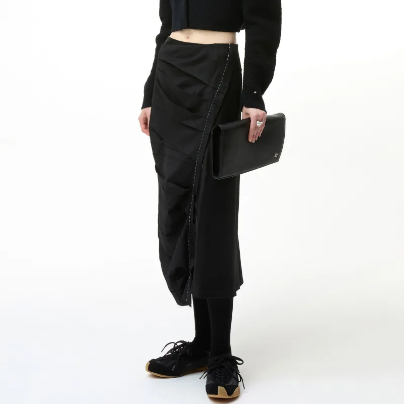 ADER ERROR Asymmetric Midi Skirt-5