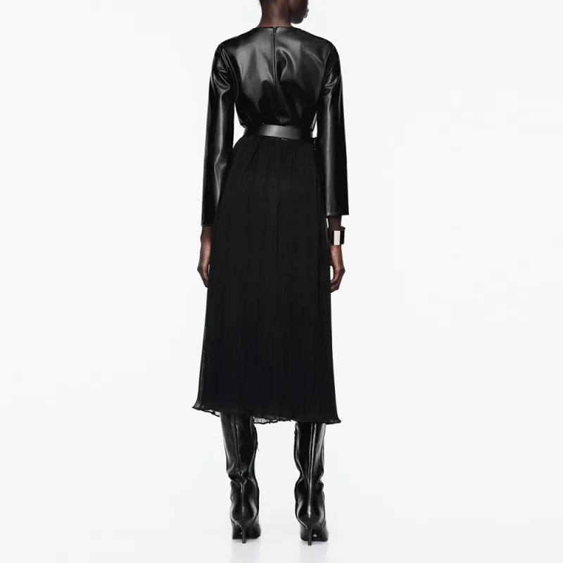 ZARA Long-Sleeved Dresses Women's Black-3
