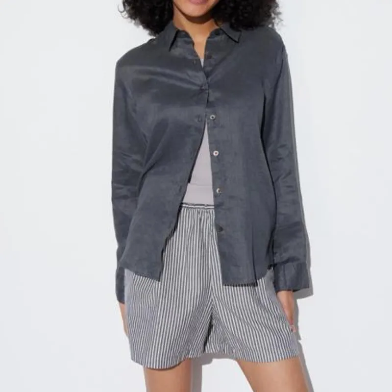 UNIQLO Pajama Pants Women's Asphalt Gray-1