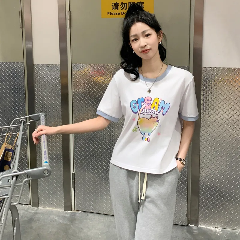 Tonlion T Shirt Women's Bleached-2