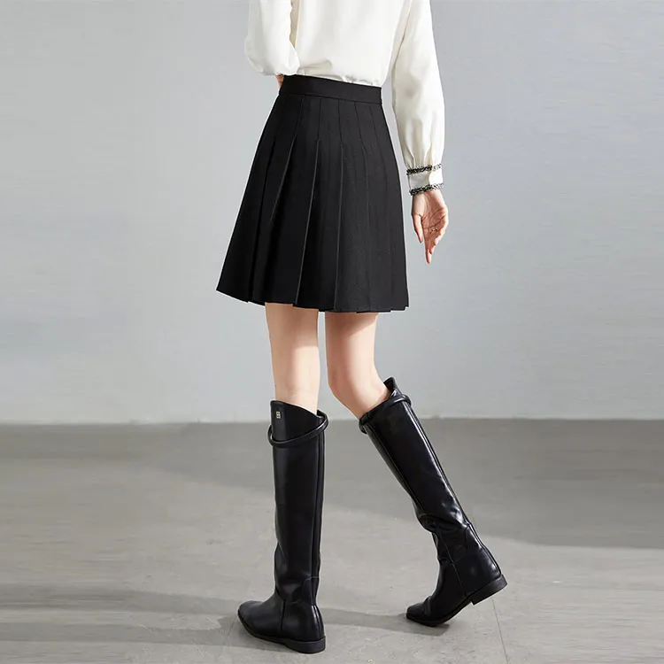 Still Quiet Casual Short Skirts Women's Black-1