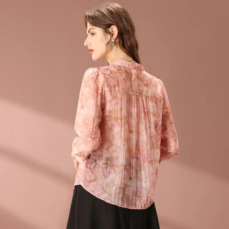 FENHONGMALI Shirts Women's Pink-2