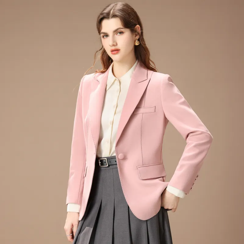 FENHONGMALI Business Suit Women's Pink-1