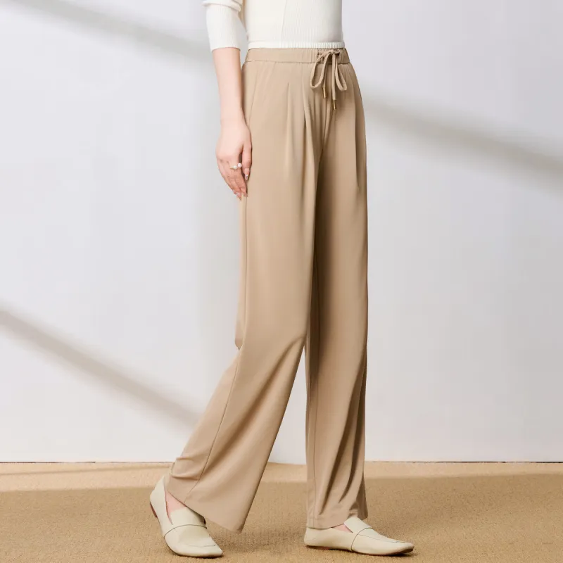 FENHONGMALI Casual Pants Women's Camel-1