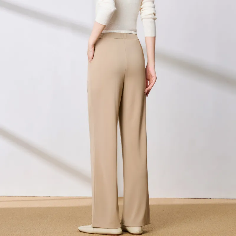 FENHONGMALI Casual Pants Women's Camel-2