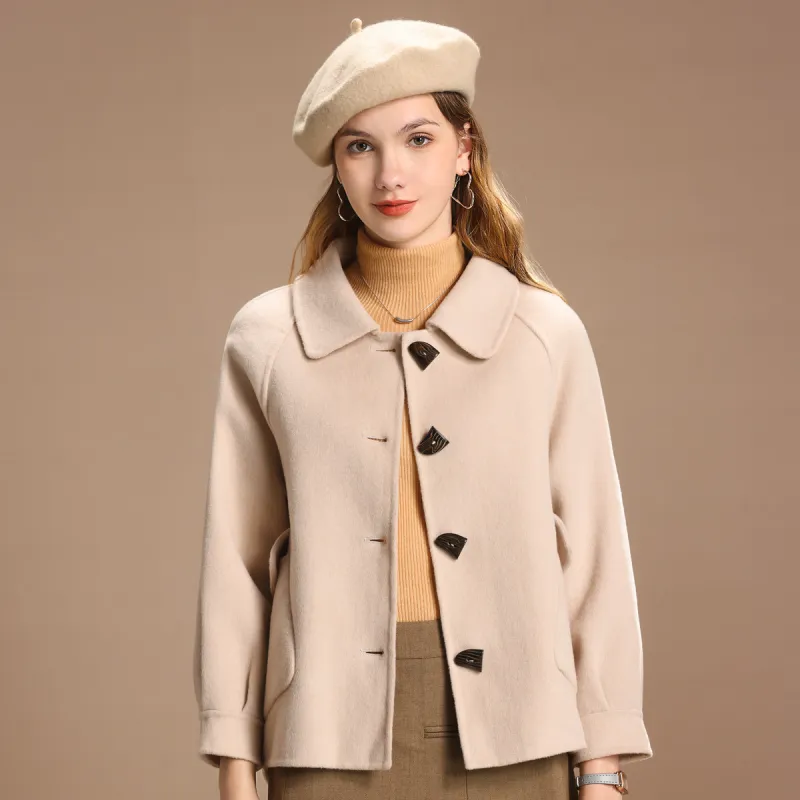 FENHONGMALI Coats Women's Beige-3