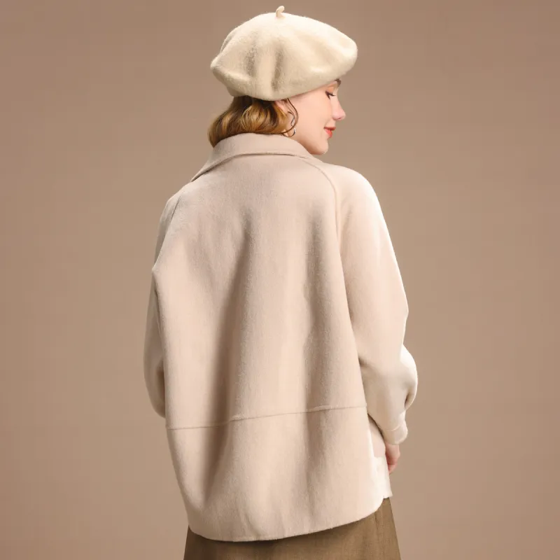 FENHONGMALI Coats Women's Beige-1