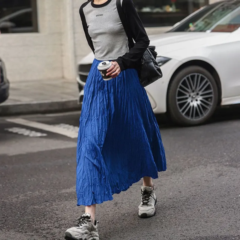 Demana Casual Long Skirt Women's Cobalt Blue-1