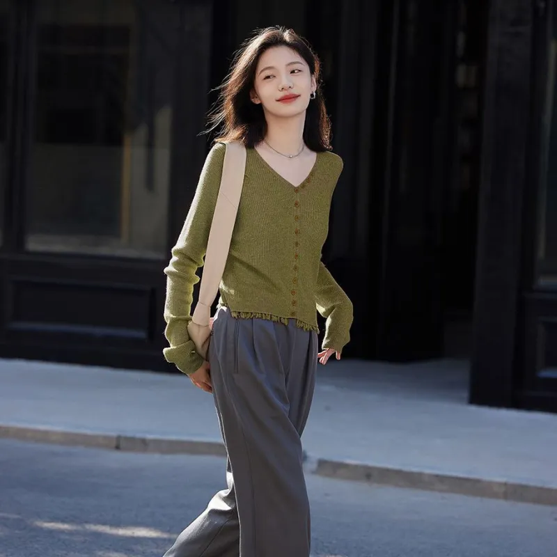 Demana Knitwear Women's Withered Grass Green-1