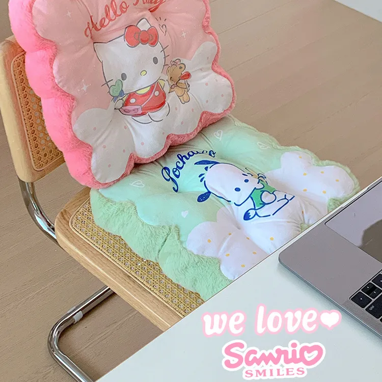 Sanrio Hello Kitty Kuromi Pochacco Seat Cushion Pillow Non-Shedding Washable Non-Fading Home Office Study Unisex-2