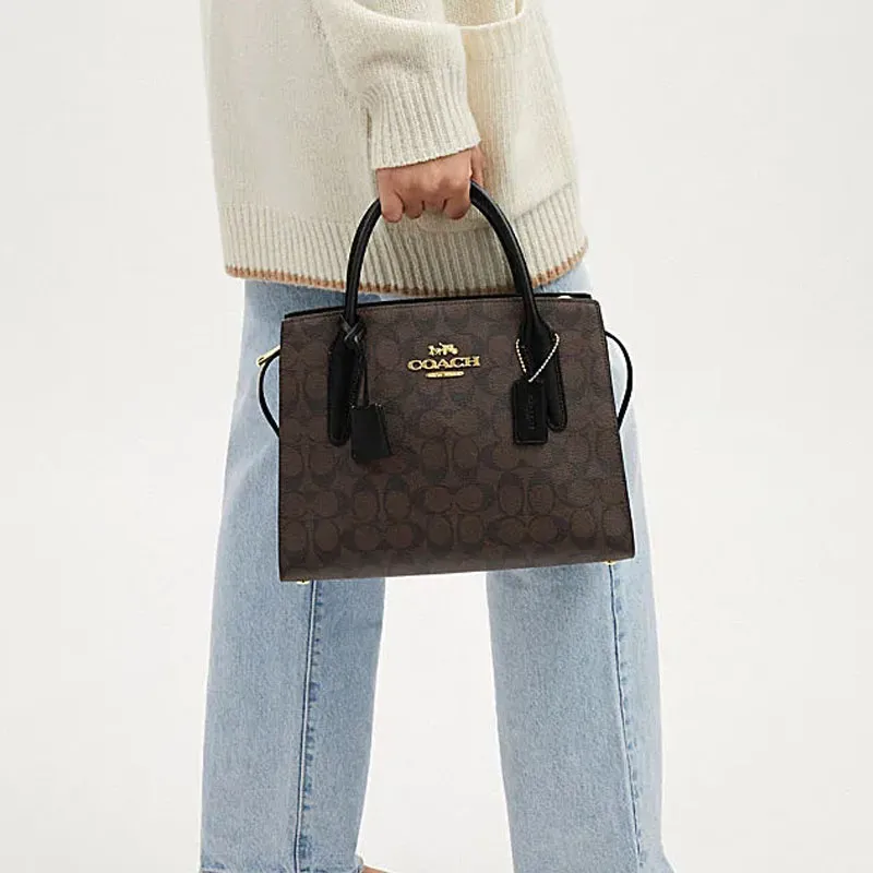 COACH PVC With Skin Killer Bag, Shoulder Bag, Crossbody Bag, Handbag Tubas Women's Dark Brown-3