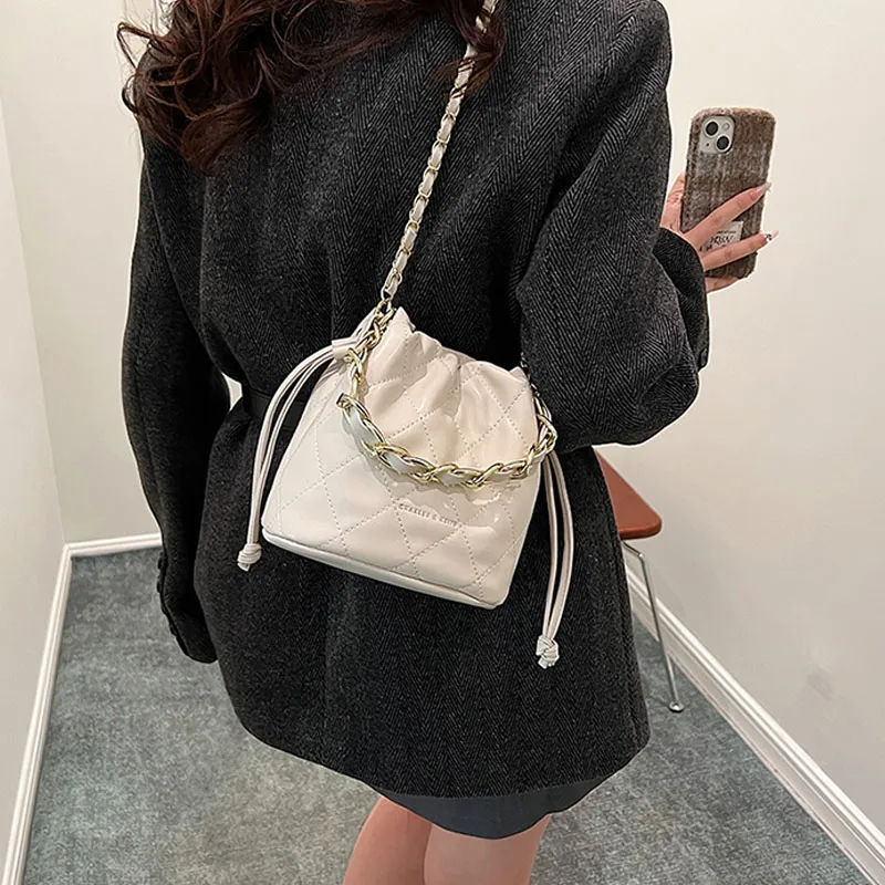 Cwatcun PU Shoulder Bag, Handbag Regular Women's Brown/Black/White-6