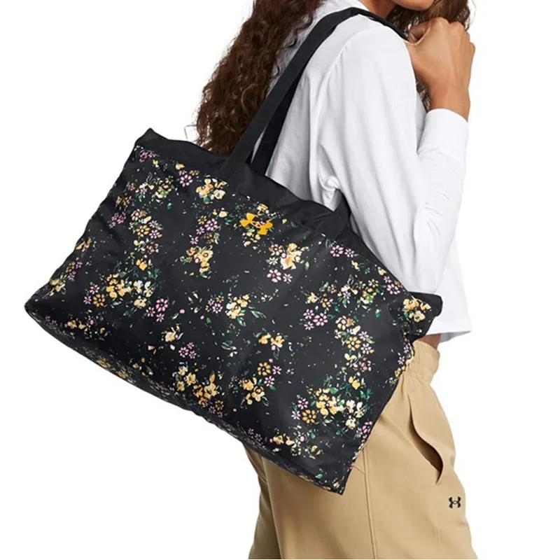 Under Armour Polyester Tote Bag Shopping Bag Shoulder Bag Handbag Regular Women's Black & Gold-3