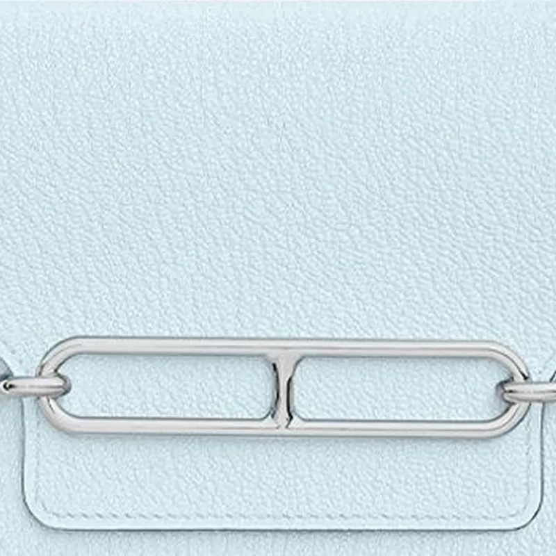 HERMES Roulis Mysore Goat Skin Pig Nose Fanny Pack Card Holder Coin Purse Wallet Regular Women's T0 Misty Blue-4