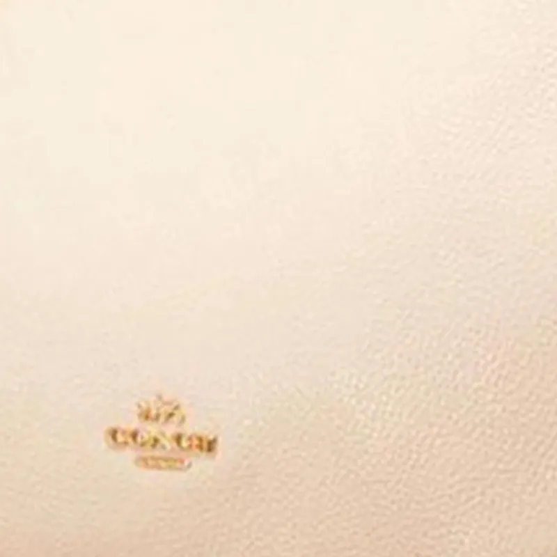 COACH Sutton Glossy Pebbled Leather Shoulder Bag Crossbody Bag Large Size Women's Chalk White-1