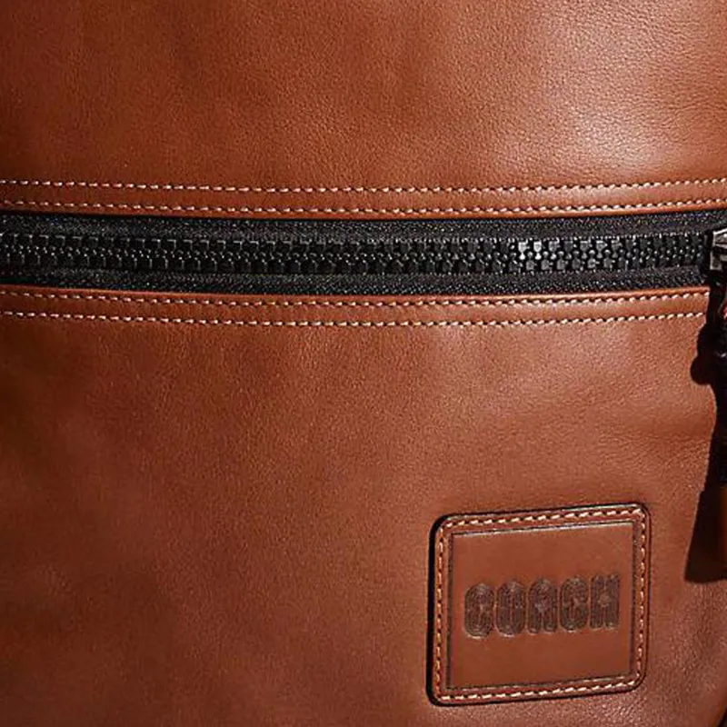 COACH Pacer Leather Backpack Medium Size Women's Brown-1