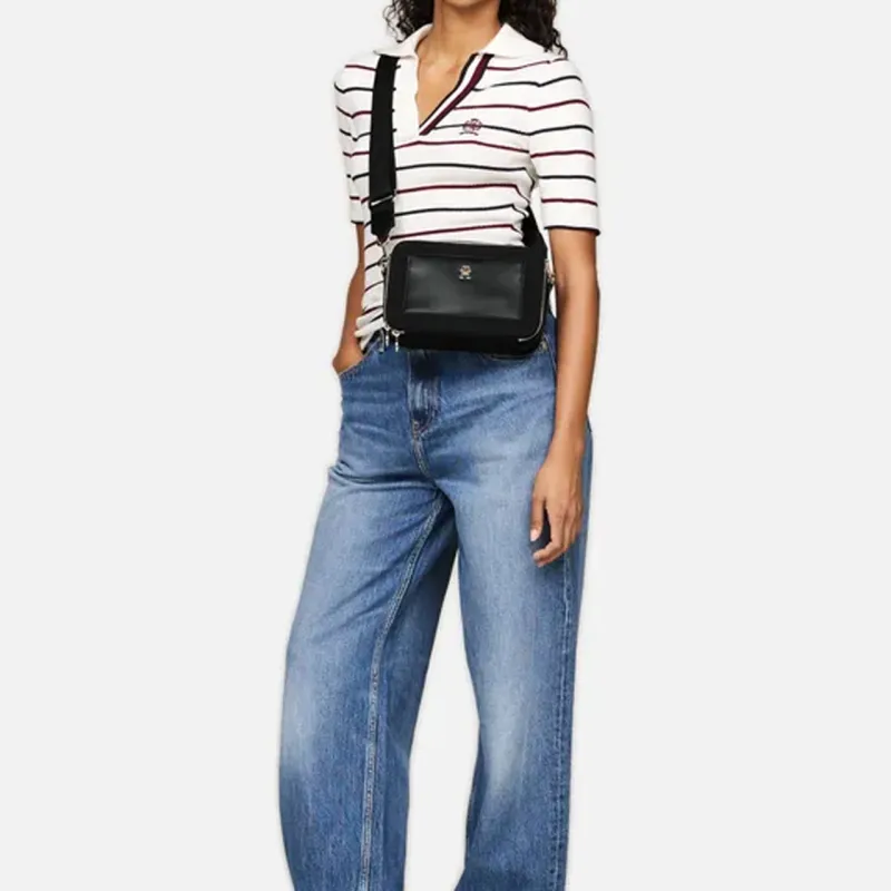 Tommy Hilfiger Polyester Crossbody Bag, Shoulder Bag Regular Women's Black-5
