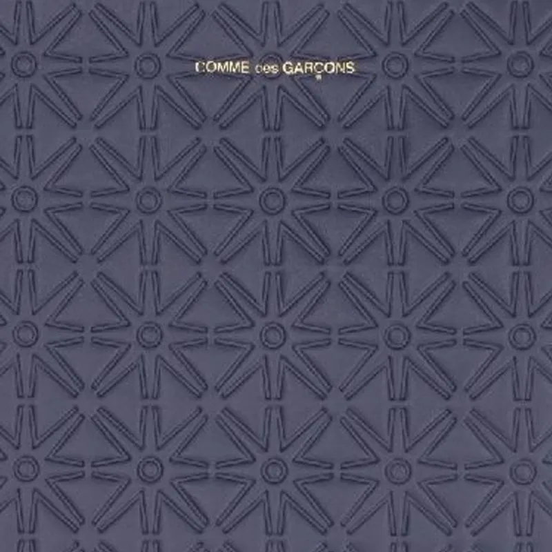CDG Leather Clutch Regular Men's Marine Blue-3