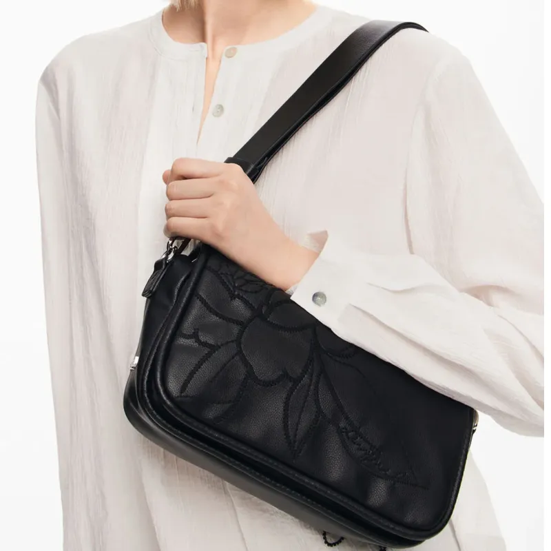 Desigual PU Shoulder Bag Regular Women's Black-5