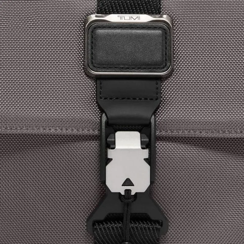TUMI Alpha Bravo Nylon Shoulder Bag, Crossbody Bag Men's Charcoal Black-4