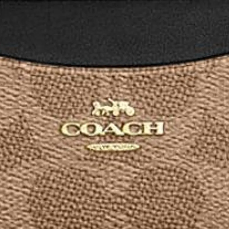COACH Artificial Leather With Recycled Leather Card Holder Regular Women's Brown & Yellow & Black-1