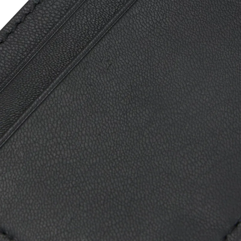 HUGO BOSS Matte Leather Card Holder Men's Black-2