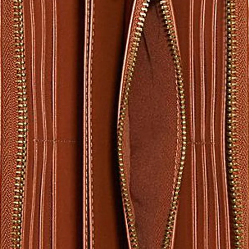 COACH Disney Collaboration Accordion Zip Jacquard Fabric Card Holder Wallet Women's Brown-2