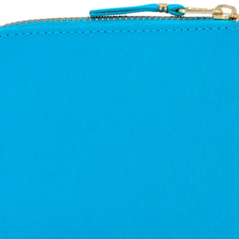 CDG Cow Leather Wallet Unisex Blue-3