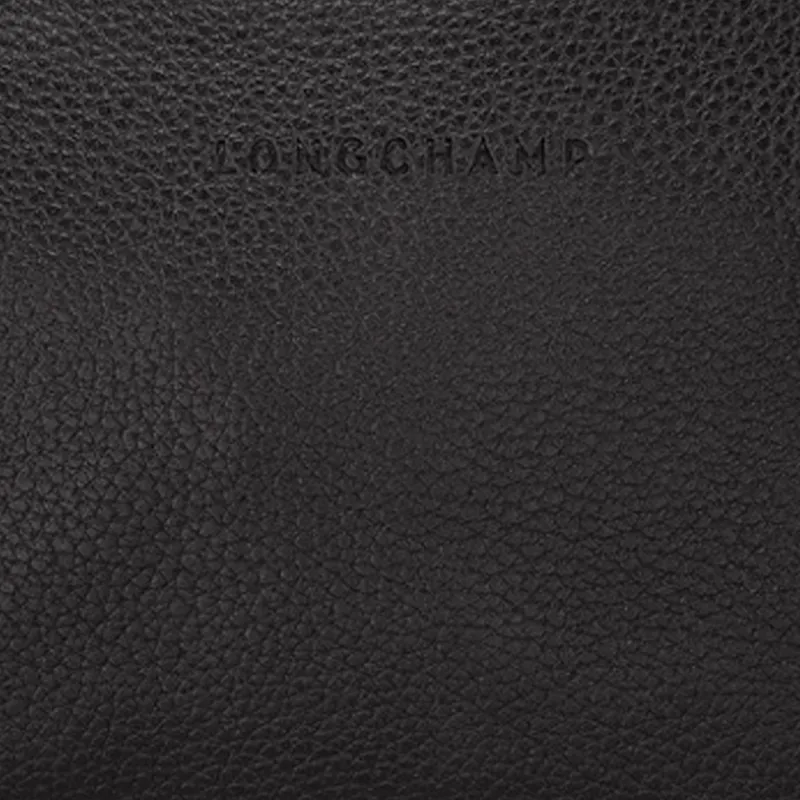 LONGCHAMP Le Foulonné Cow Leather Clutch Small Size Women's Black-4