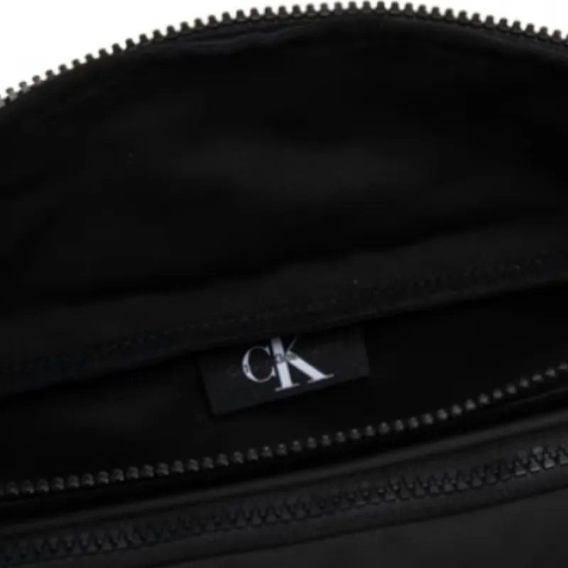 CALVIN KLEIN Fabric One Shoulder Crossbody Fanny Pack Medium Size Men Space Black-2