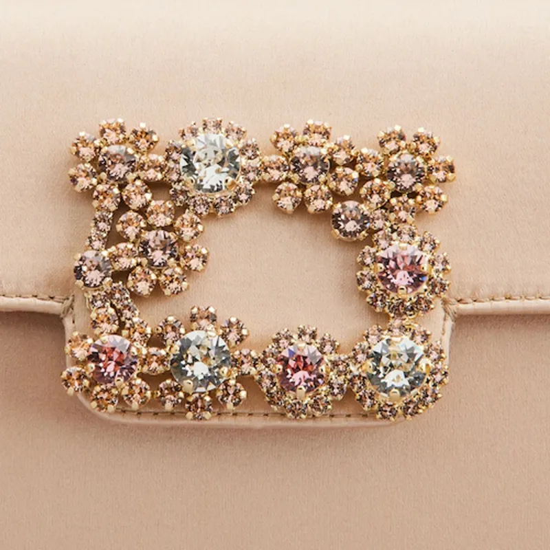 Roger Vivier Flower Buckle Envelope Flap Crossbody Bag-4