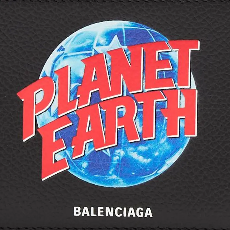Balenciaga Planet Earth Printed Long Cardholder-4