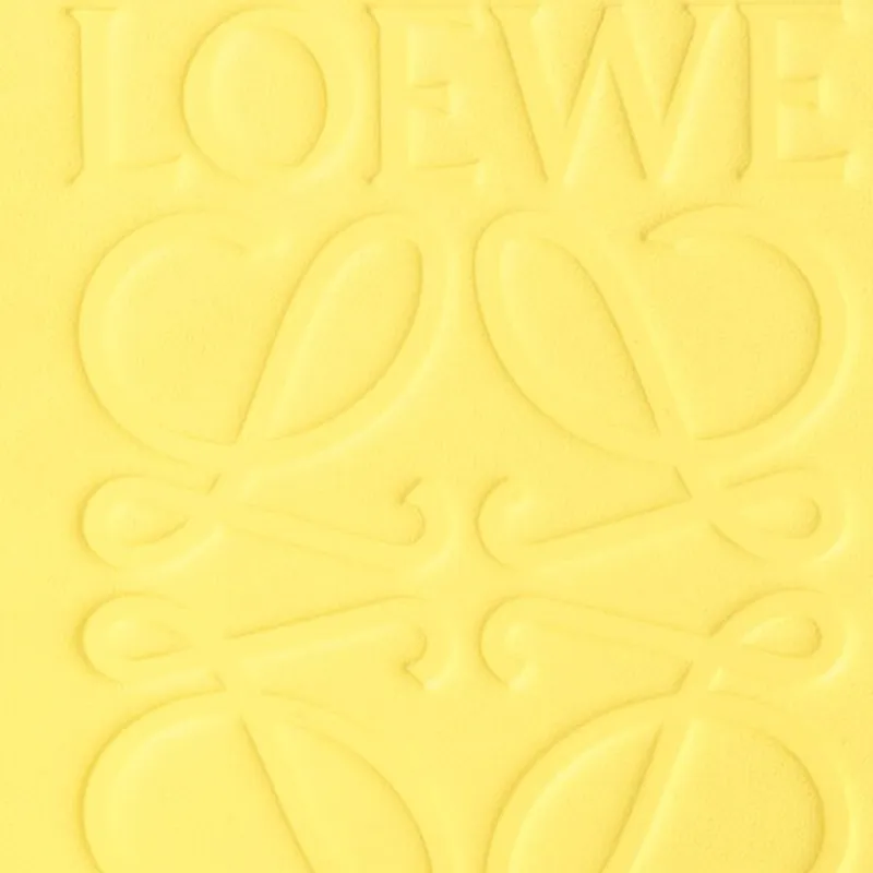 LOEWE Anagram Basket Palm Leaf With Calfskin Tote Bag Shopping Bag Handbag Small Size Women's Lemon/Natural-4