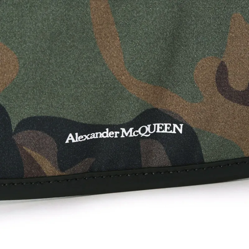 Alexander McQueen Fabric Sling Bag, Crossbody Bag, Fanny Pack Men's Army Green-5