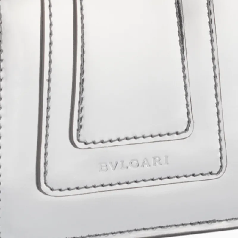 BVLGARI Serpenti Forever Calfskin Handbag Pendant Bag Accessory Extra Mini Women's Silver-5