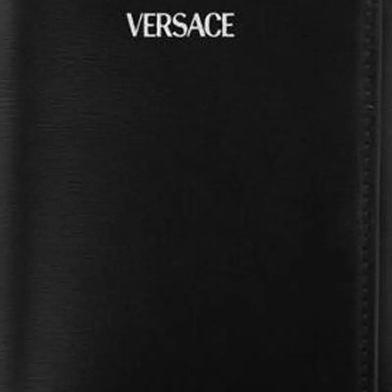 FANSIZHE Cow Leather Card Holder Men's Black & Silver-4