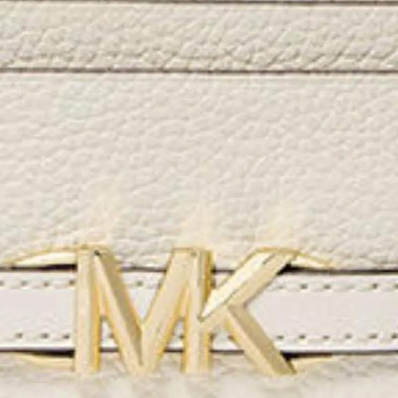 MICHAEL KORS Cow Leather Card Holder Women's Milk White-4