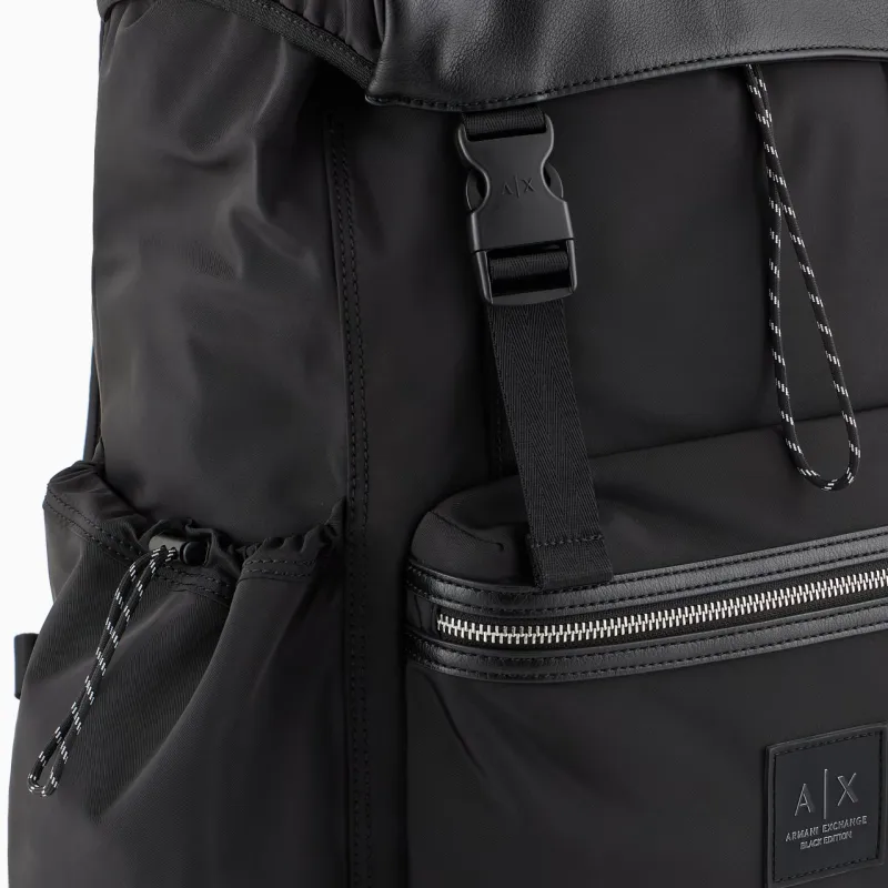 ARMANI EXCHANGEAE Polyester Backpack Men's Black-4