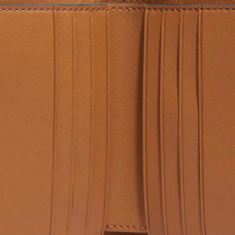 COACH Morgan Canvas With Smooth Leather Clutches Wallets Small Size Women's Brown-2