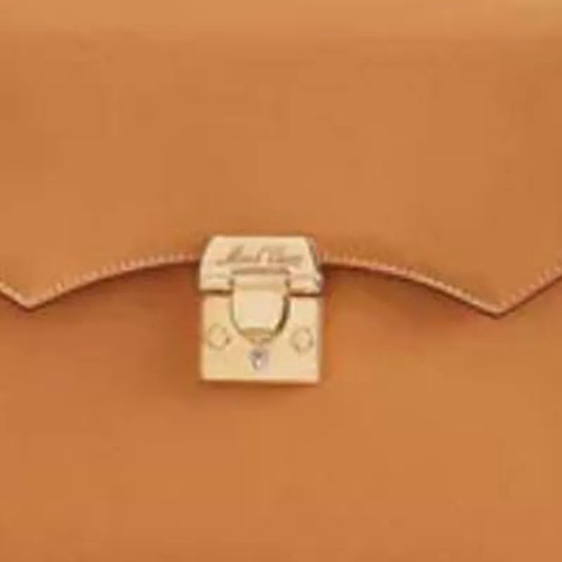 MARK CROSS Calfskin Handbag Women's Camel-5