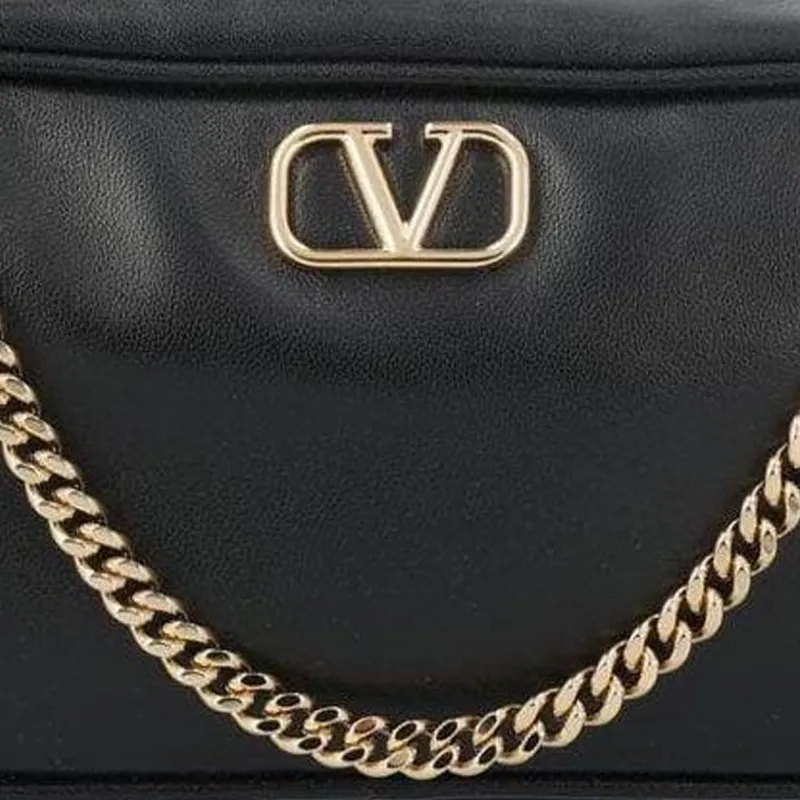 Valentino GARAVANI Lambskin Shoulder Bag Crossbody Bag Regular Women's Black-4