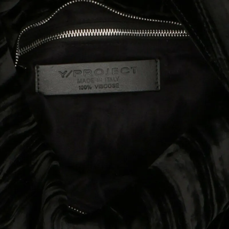 YProject Viscose Shoulder Bag Regular Women's Black-4