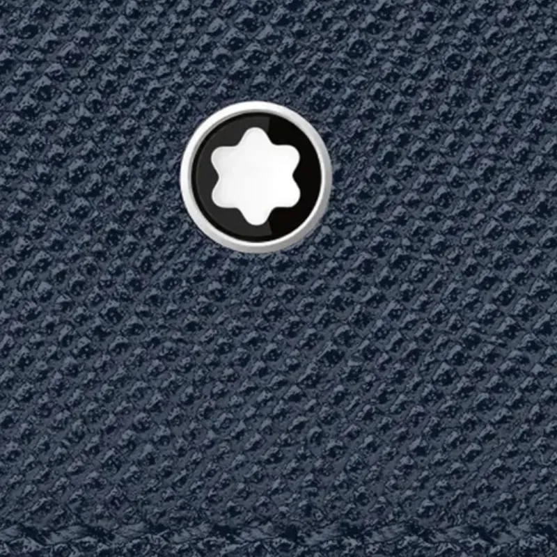 MONTBLANC Leather Wallet Men's Dark Blue-3