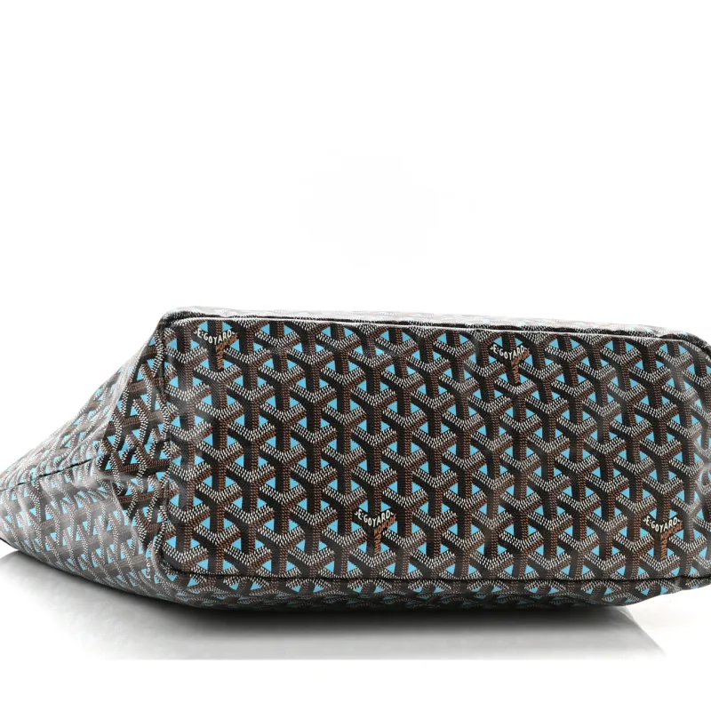 GOYARD Saint Louis Canvas With Calfskin Combo Bag Tote Bag Shopping Bag Shoulder Bag Handbag Women's Turquoise-2
