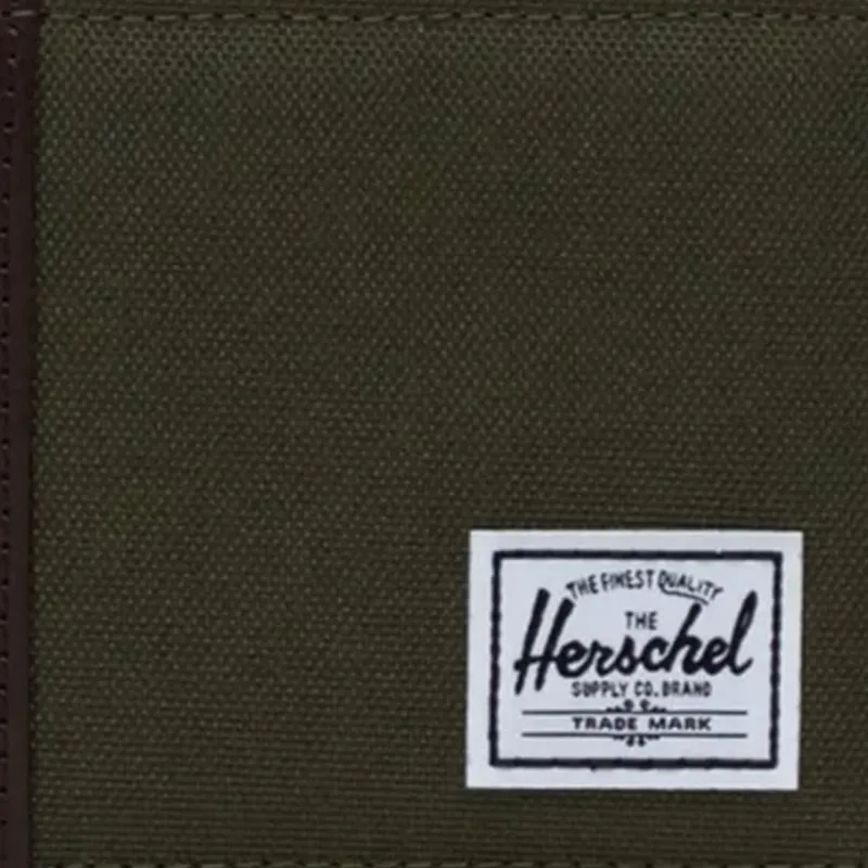 Herschel EcoSystem™ 600D Fabric Wallet Unisex Ivy Green Chrysanthemum Coffee-4