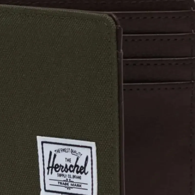 Herschel EcoSystem™ 600D Fabric Wallet Unisex Ivy Green Chrysanthemum Coffee-3